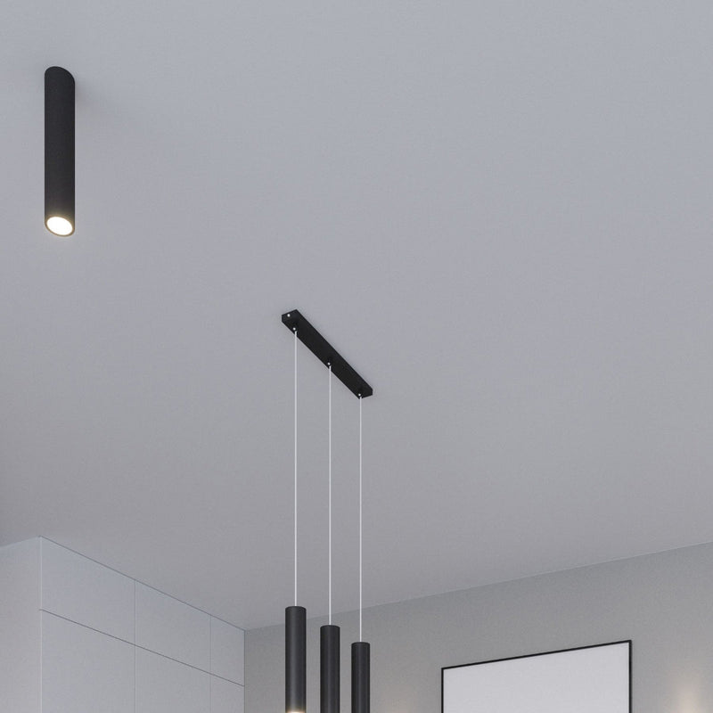 Applique Long Cylindre noir