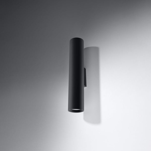 Applique Long Cylindre noir