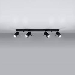 Plafonnier Directionnelle 4L LED noir