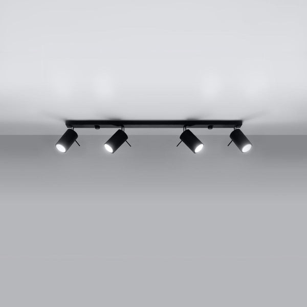 Plafonnier Directionnelle 4L LED noir