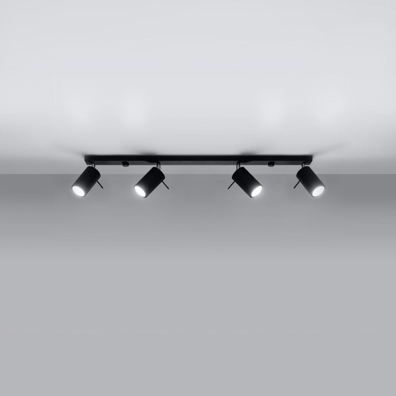 Plafonnier Directionnelle 4L LED noir