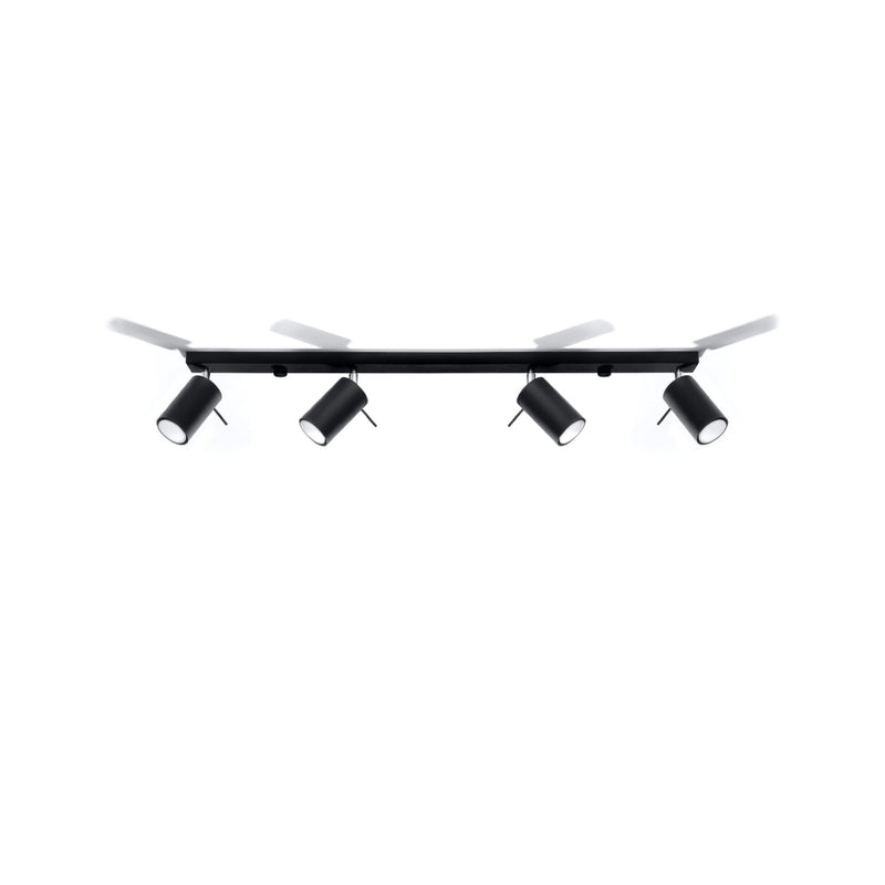 Plafonnier Directionnelle 4L LED noir