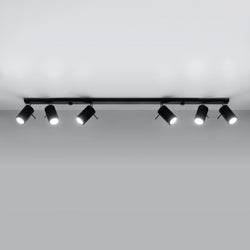 Plafonnier Directionnelle 6L LED noir