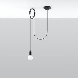 Lampe suspendue Câble Minimaliste 1 noir