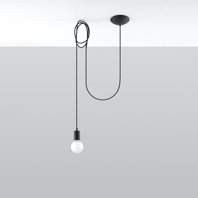 Lampe suspendue Câble Minimaliste 1 noir