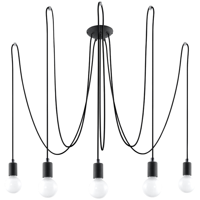 Lustre Câble Minimaliste 5 noir