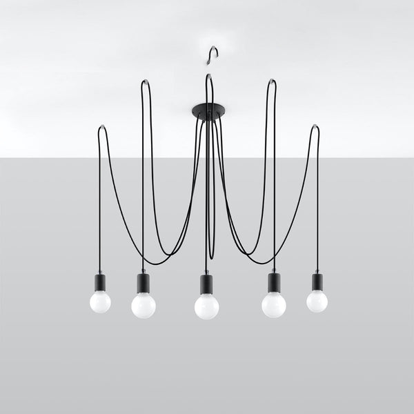 Lustre Câble Minimaliste 5 noir