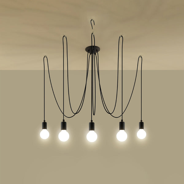 Lustre Câble Minimaliste 5 noir