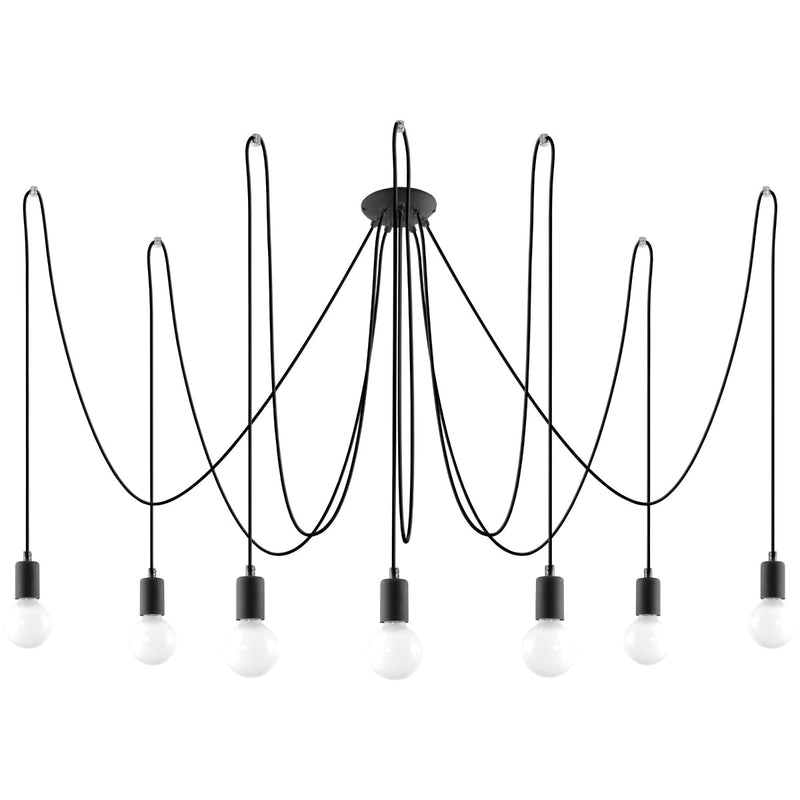 Lustre Câble Minimaliste 7 noir