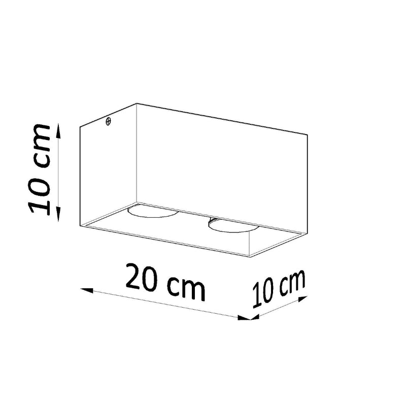 Plafonnier Rectangle LED blanc