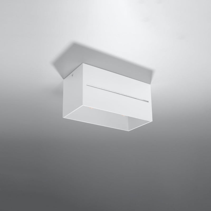 Plafonnier Rectangle Ouvert blanc