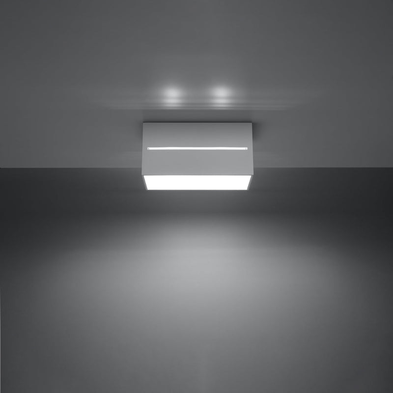 Plafonnier Rectangle Ouvert blanc