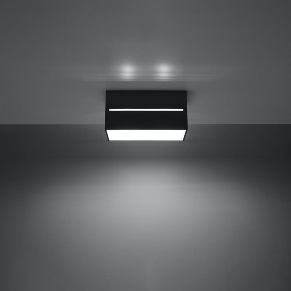 Plafonnier Rectangle Ouvert noir