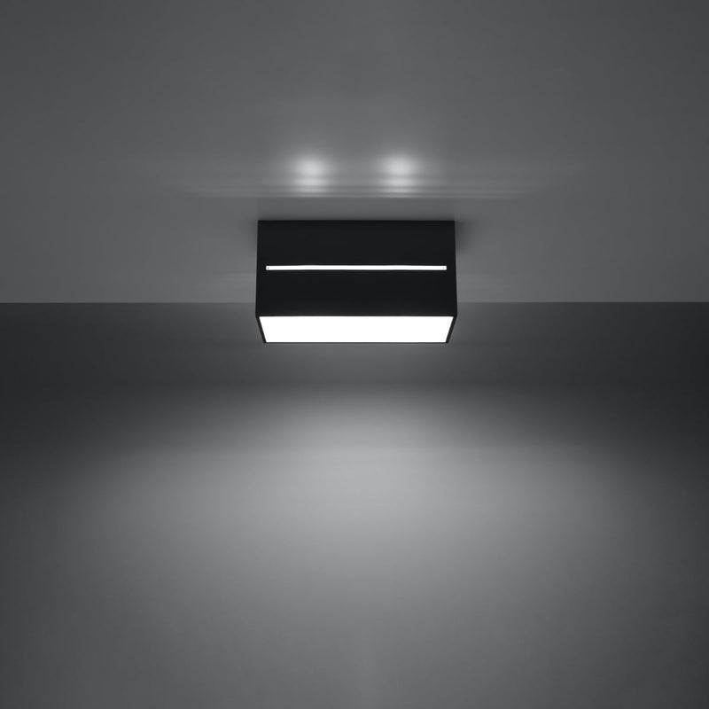 Plafonnier Rectangle Ouvert noir