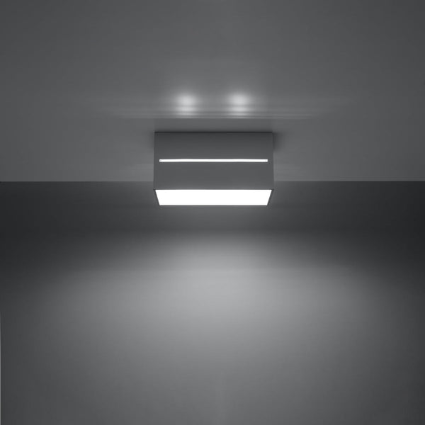 Plafonnier Rectangle Ouvert gris