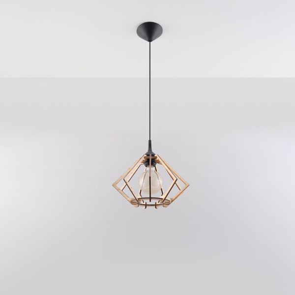 Lampe suspendue Pompelmo en bois naturel