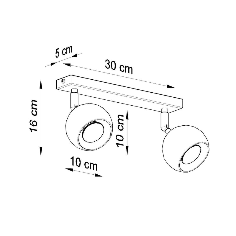 Plafonnier Oculaire LED 2 blanc