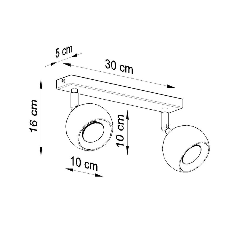 Plafonnier Oculaire LED 2 noir