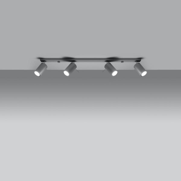 Plafonnier Directionnelle 4L LED gris