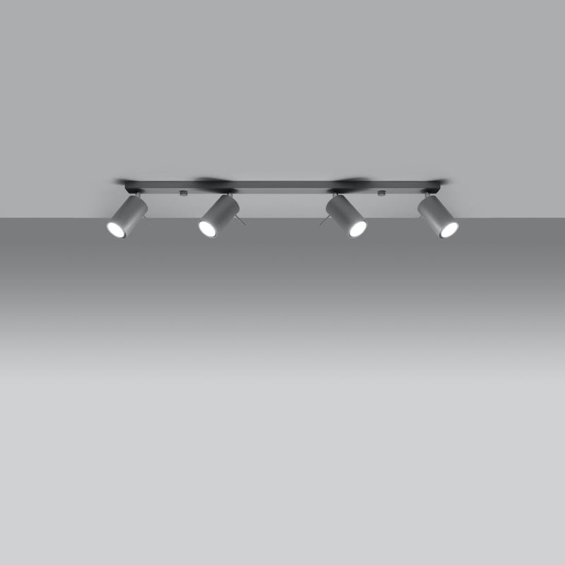 Plafonnier Directionnelle 4L LED gris