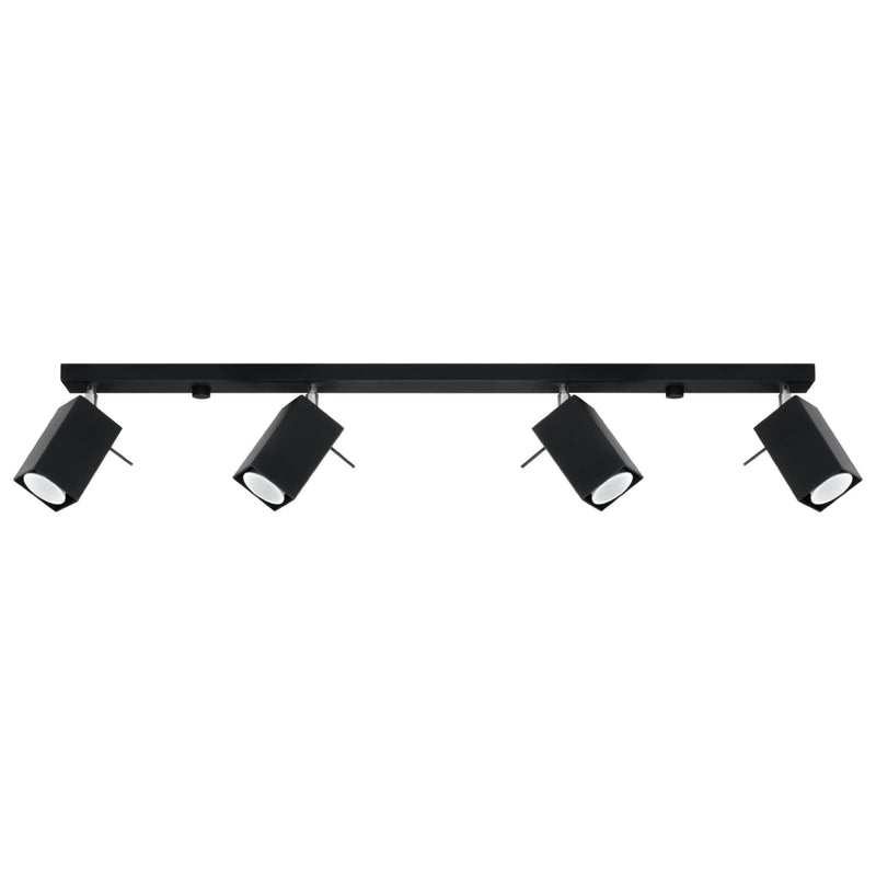 Plafonnier Directionnelle Carré 4L noir