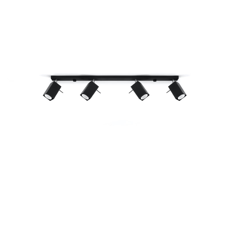 Plafonnier Directionnelle Carré 4L noir