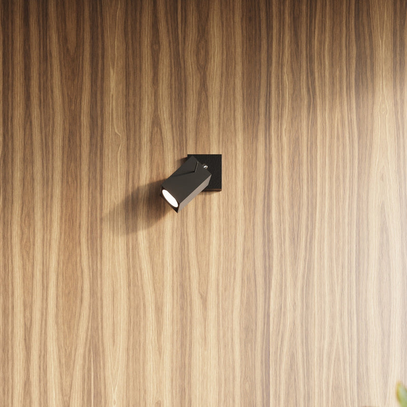 Plafonnier Directionnelle Carré 6L noir