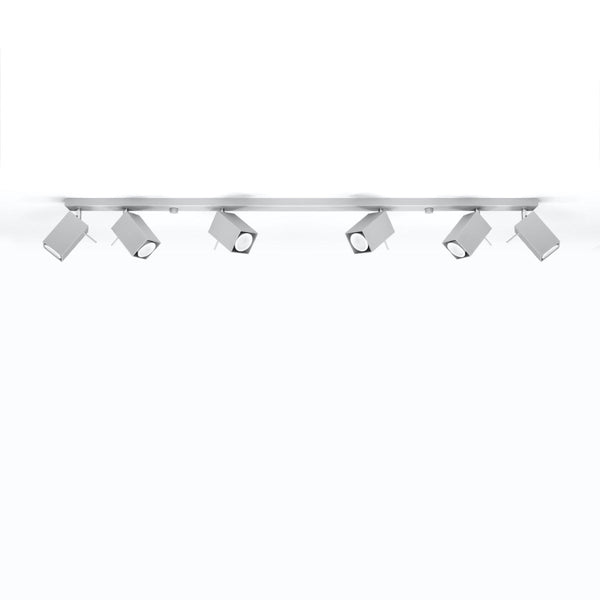 Plafonnier Directionnelle Carré 6L gris