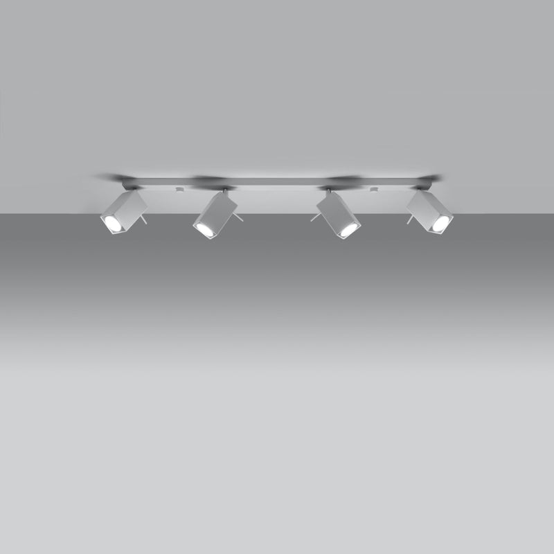 Plafonnier Directionnelle Carré 4L blanc