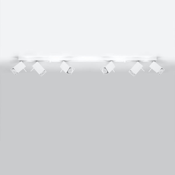 Plafonnier Directionnelle Carré 6L blanc