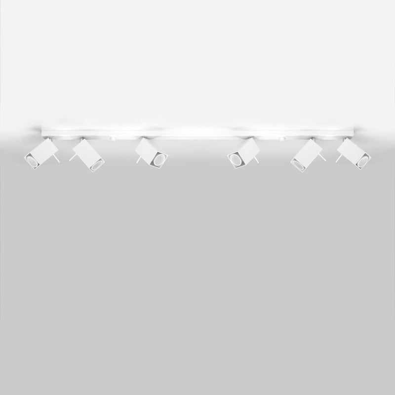 Plafonnier Directionnelle Carré 6L blanc