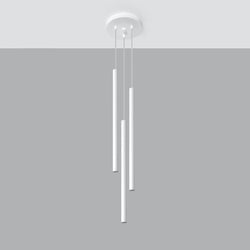 Lampe pendante Halo 3P blanc