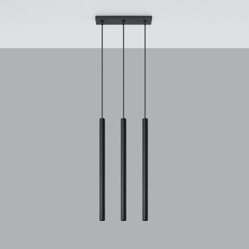 Lampe pendante Halo 3 noir
