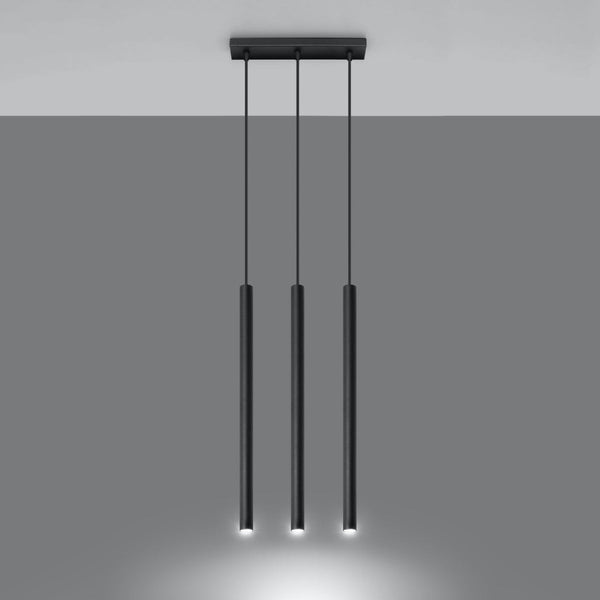 Lampe pendante Halo 3 noir