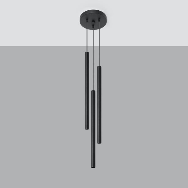 Lampe pendante Halo 3P noir