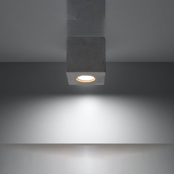 Plafonnier Cube LED en béton