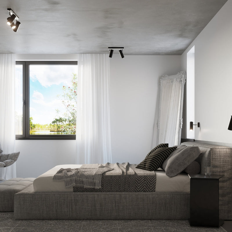 Plafonnier Tube Ajustable 1 noir