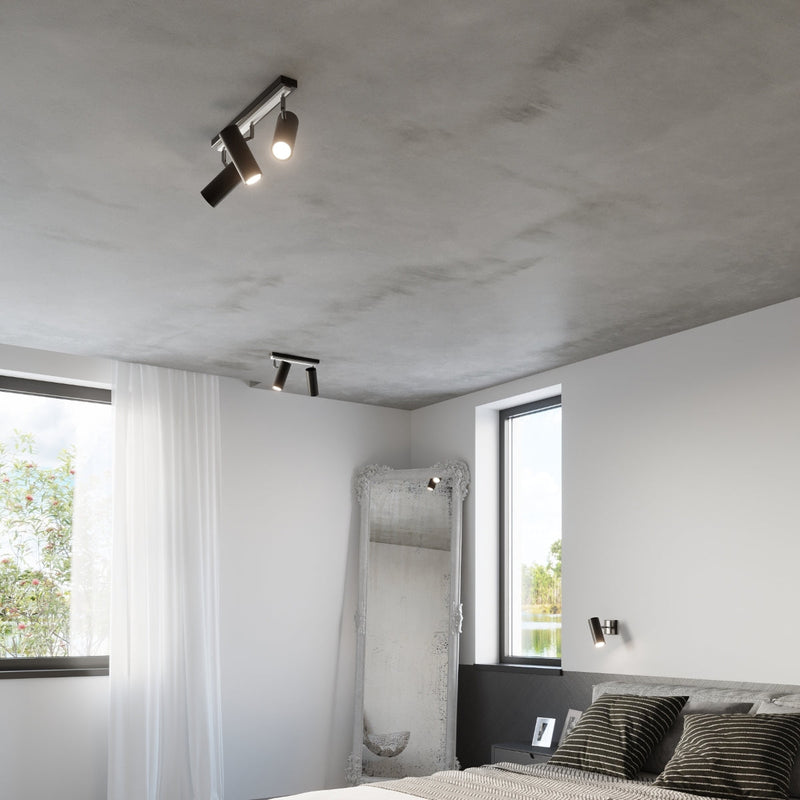 Plafonnier Tube Ajustable 3 noir