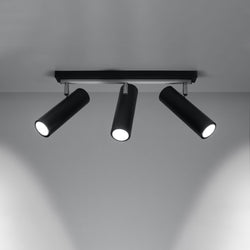 Plafonnier Tube Ajustable 3 noir