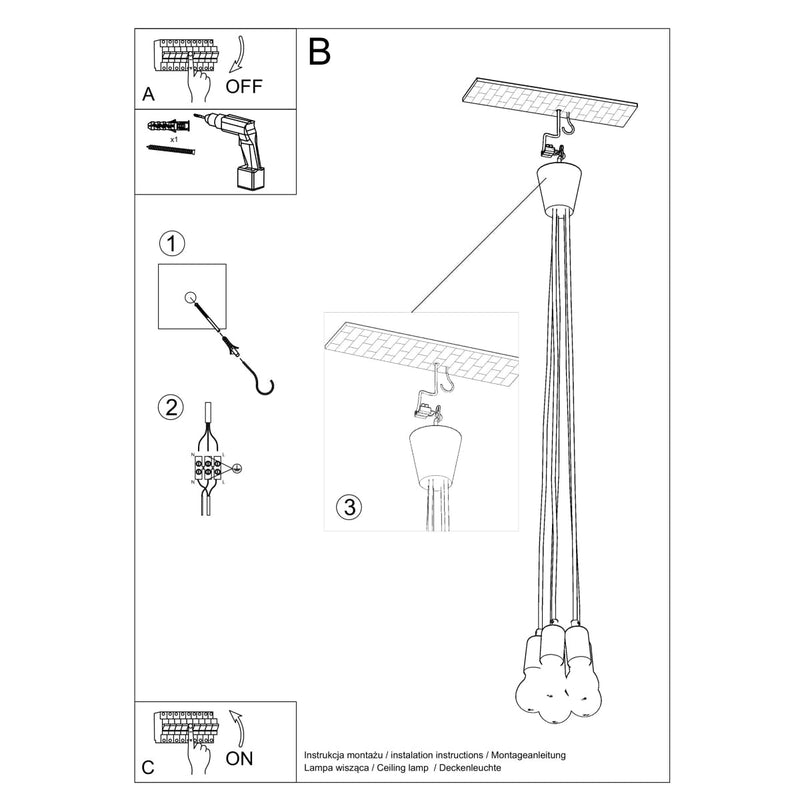 [EXP] Lampe suspendue Ligne Pure 5 blanc
