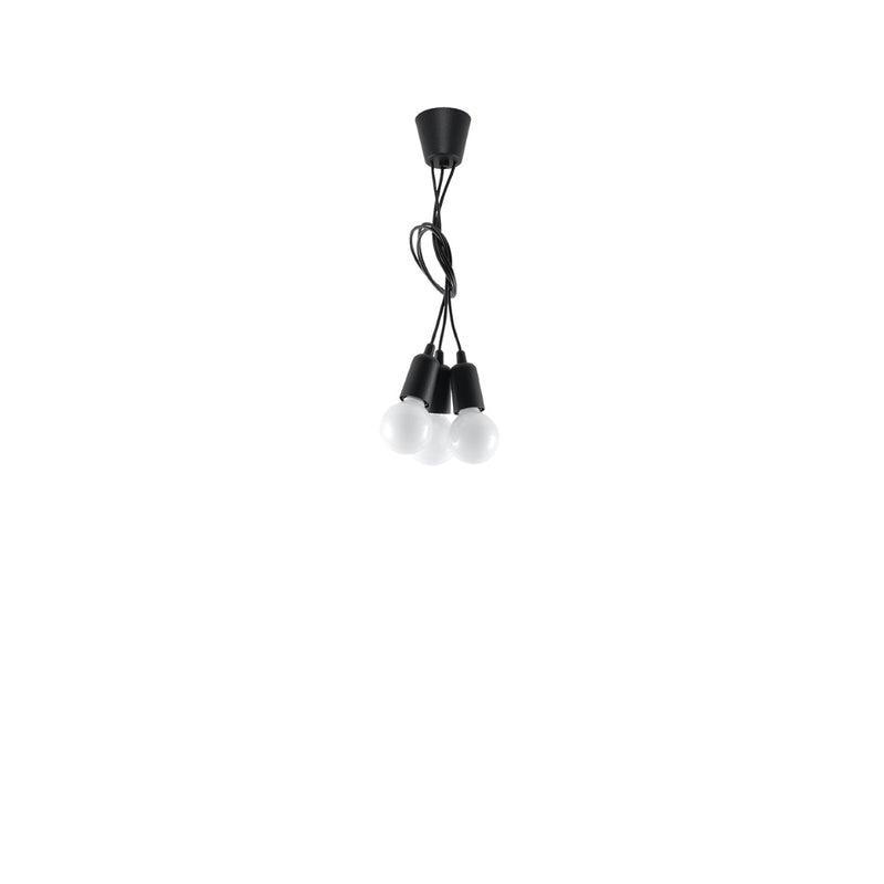 Lampe pendante Ligne Pure 3 noir