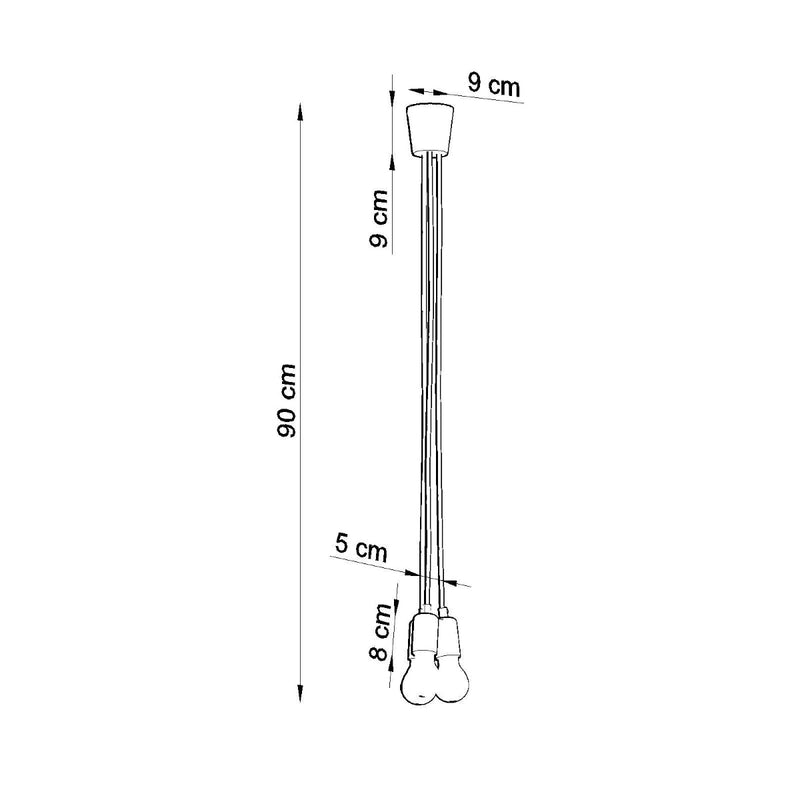 Lampe pendante Ligne Pure 3 gris