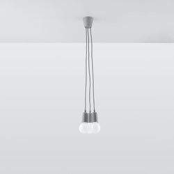 Lampe pendante Ligne Pure 3 gris
