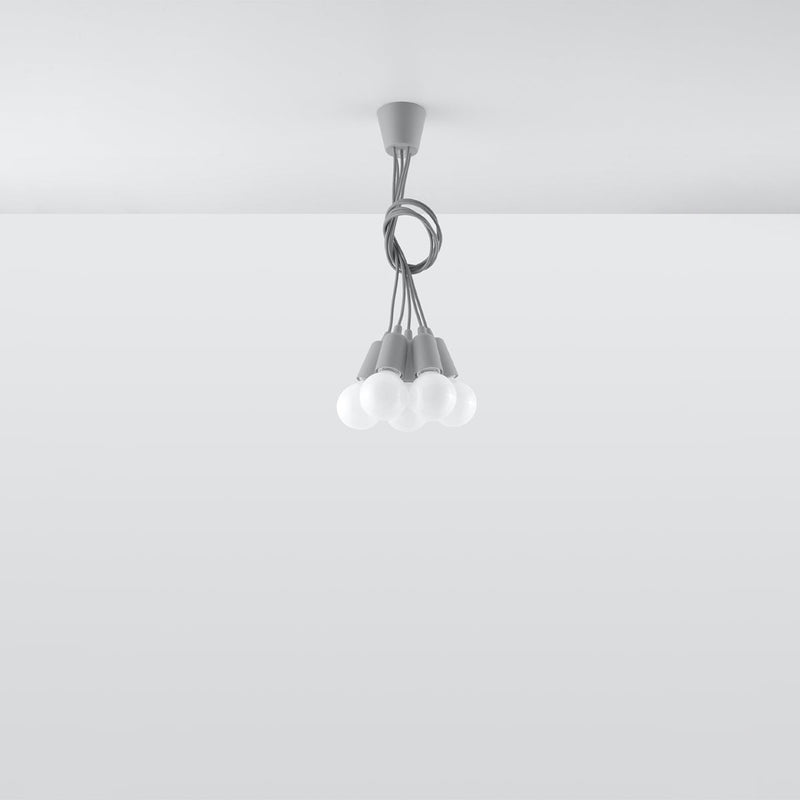 Lampe suspendue Ligne Pure 5 gris