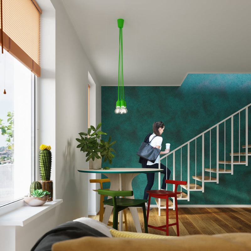 Lampe pendante Ligne Pure 5 verte