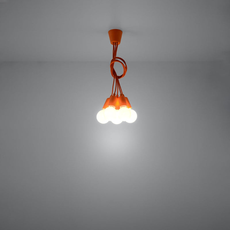 Lampe pendante Ligne Pure 5 orange