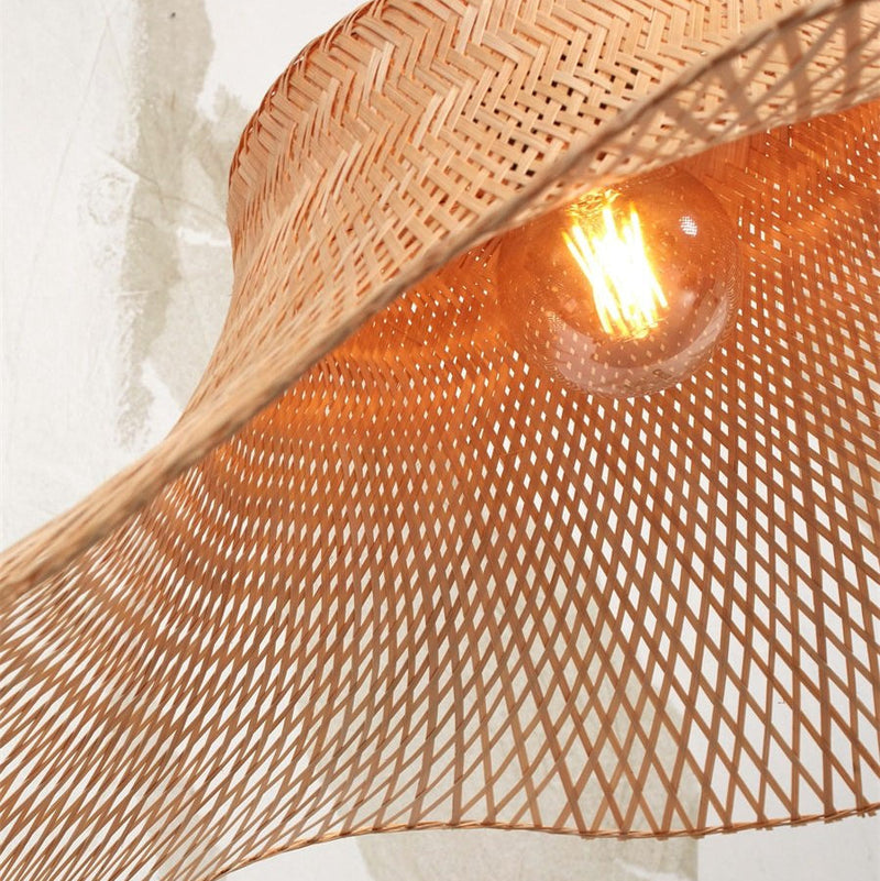 Plafonnier Ibiza Wavy Bambou Naturel 50 cm
