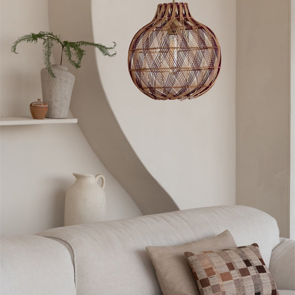 Suspension Mendoza Bambou Naturel et Brun 35 cm