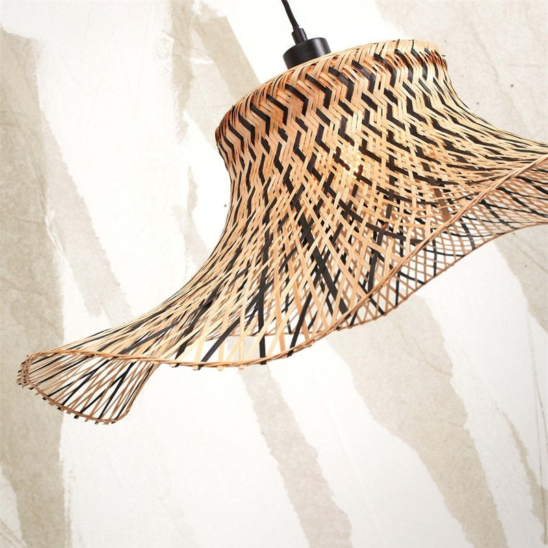 Lampadaire Ibiza Bambou Naturel et Noir 150 cm