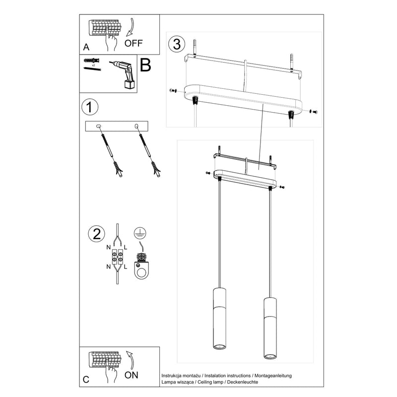 [EXP] Lampe pendante Bicolore 2 blanc